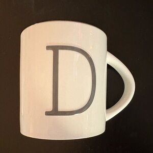 Spritz White Mug with Gray Initial